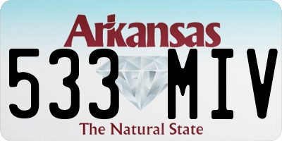 AR license plate 533MIV