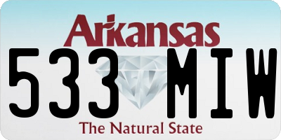 AR license plate 533MIW