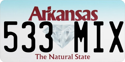 AR license plate 533MIX
