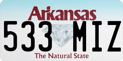 AR license plate 533MIZ