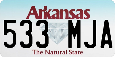 AR license plate 533MJA