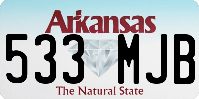 AR license plate 533MJB