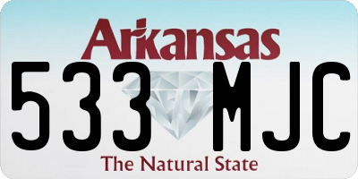 AR license plate 533MJC