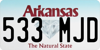 AR license plate 533MJD