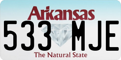 AR license plate 533MJE