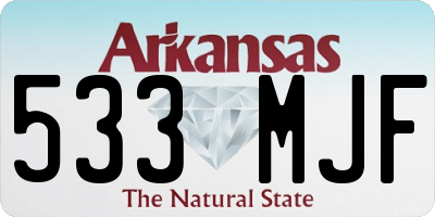 AR license plate 533MJF