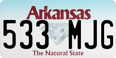 AR license plate 533MJG