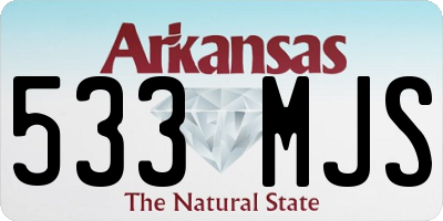 AR license plate 533MJS