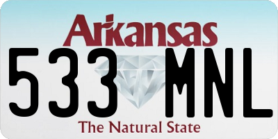 AR license plate 533MNL