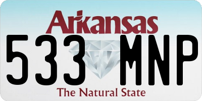 AR license plate 533MNP