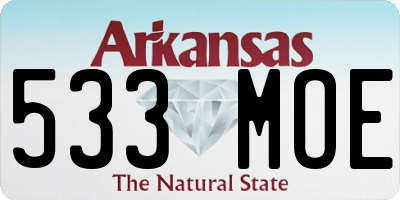 AR license plate 533MOE