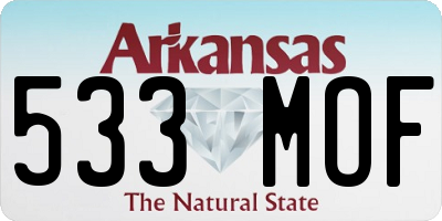 AR license plate 533MOF