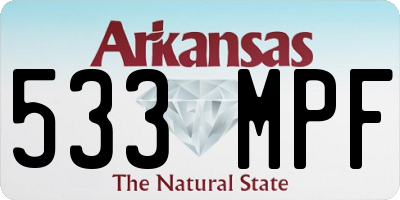 AR license plate 533MPF