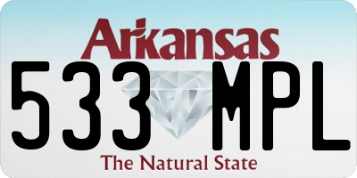 AR license plate 533MPL