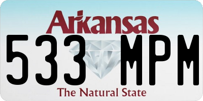 AR license plate 533MPM