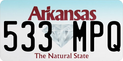 AR license plate 533MPQ