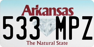 AR license plate 533MPZ