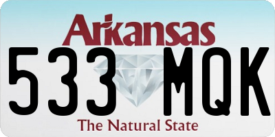 AR license plate 533MQK