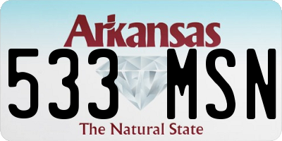 AR license plate 533MSN
