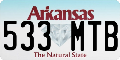 AR license plate 533MTB