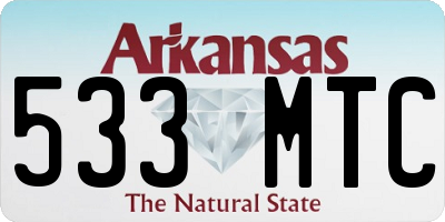 AR license plate 533MTC