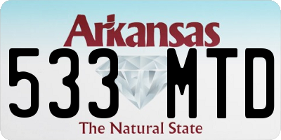 AR license plate 533MTD