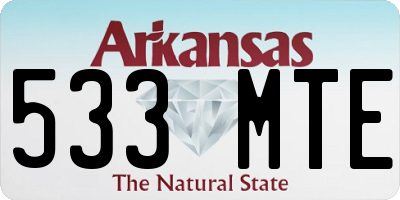 AR license plate 533MTE