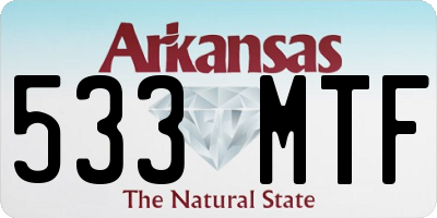 AR license plate 533MTF