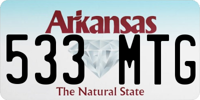 AR license plate 533MTG