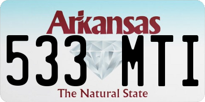 AR license plate 533MTI