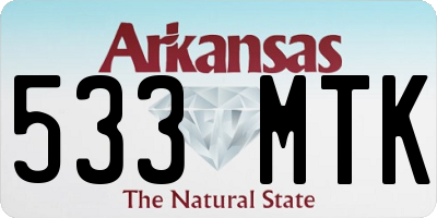 AR license plate 533MTK