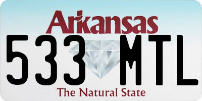 AR license plate 533MTL