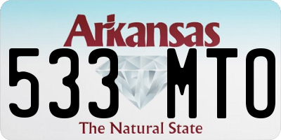 AR license plate 533MTO
