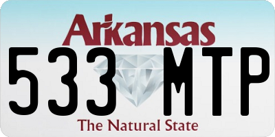 AR license plate 533MTP