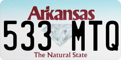 AR license plate 533MTQ