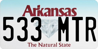 AR license plate 533MTR