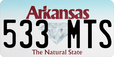 AR license plate 533MTS