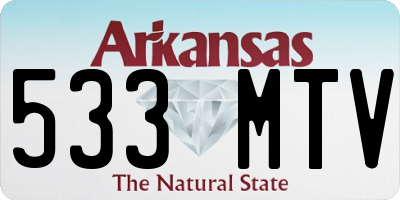 AR license plate 533MTV