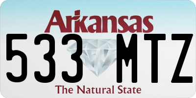 AR license plate 533MTZ