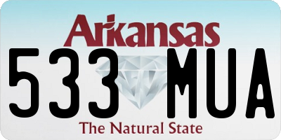 AR license plate 533MUA