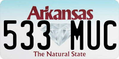 AR license plate 533MUC