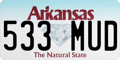 AR license plate 533MUD