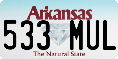 AR license plate 533MUL