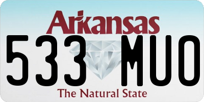 AR license plate 533MUO