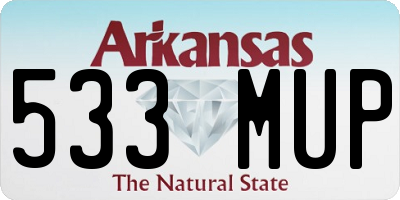 AR license plate 533MUP