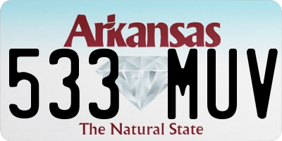 AR license plate 533MUV