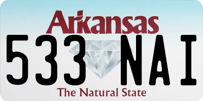 AR license plate 533NAI