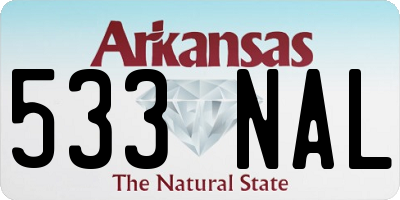 AR license plate 533NAL