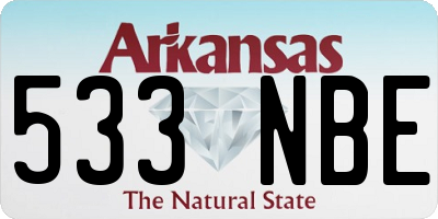AR license plate 533NBE