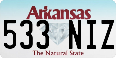 AR license plate 533NIZ